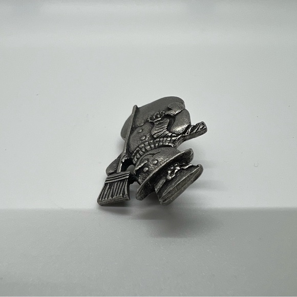 Vintage Pewter Snowman Brooch Signed 2000 Limited Edition Collection - Picture 4 of 12